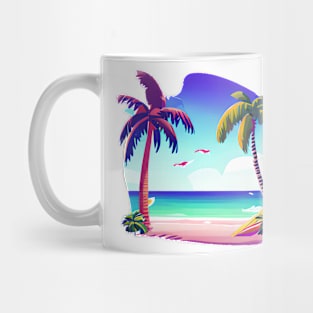 Summer lover, beach, palm trees. Mug